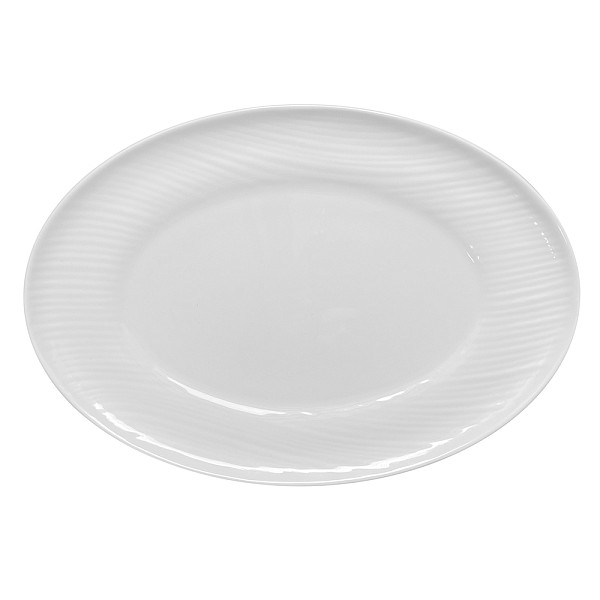 Блюдо овальное Petye Flow 33 см, белое FLO-OVP-330 фото