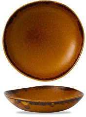 Салатник асимметричный Dudson 25,3 см, 1,1 л, коричневый HVBROGB11 в Москве , фото 1