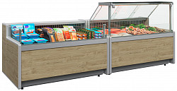 Холодильная витрина Полюс GC111 SP 0,94-1 рыба на льду закрытая (газлифт, без боковин) 1010 в Москве , фото 2