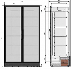 Холодильный шкаф Briskly 11 (RAL 7024) в Москве , фото 4
