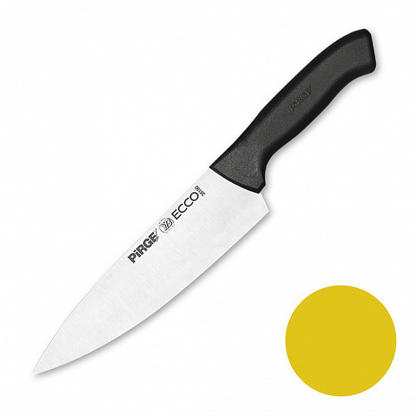 Нож поварской Pirge 19 см, желтая ручка фото