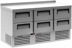 Охлаждаемый стол Полюс T70 M3GN-2 с бортом 9006-2 корпус серый 6 ящиков в Москве , фото