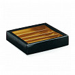 Коробка для шоколада  с крышкой и разделителями, 14,5*14,5*3,5 см, черная, картон