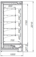 Холодильная горка Polair Monte MH 2500 (без агрегата) в Москве , фото 2