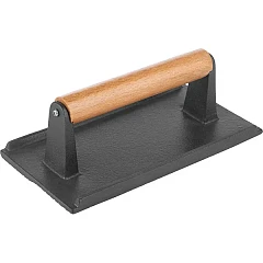 Пресс для гриля Prohotel Эмбер Каст Мэтт чугун,дерево ,L=21,B=11см черный,св. дерево (04022122) фото