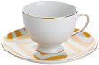 Кофейная пара  (чашка с ручкой, блюдце)  MOROCCO DS.4 80 мл желтый (218209)
