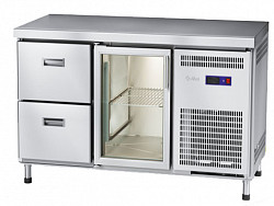 Холодильный стол Abat СХС-60-01-СО охлаждаемая столешница без борта (дверь-стекло, ящики 1/2) в Москве , фото