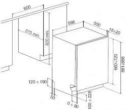 Посудомоечная машина встраиваемая Fulgor Milano FDW 82103 в Москве , фото 2