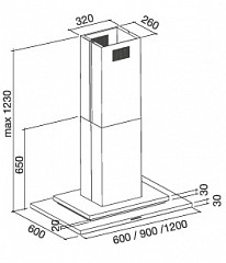 Островная вытяжка Falmec Symbol Steel Isola 60 в Москве , фото 2