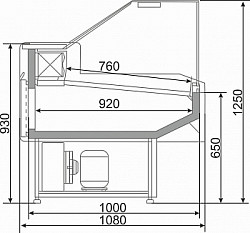 Холодильная витрина Golfstream Двина QS 120 ВС белая в Москве , фото 2