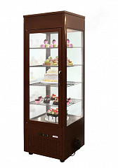 Витрина холодильная напольная Финист NATALY N-1500 шоколадно-коричневый глянец (RAL 8017) в Москве , фото 1