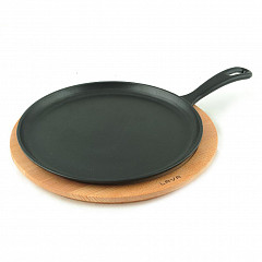 Сковорода для подачи на дерев. подст. Lava (Турция) 26 см круглая чугун фото