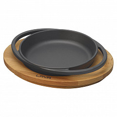 Сковорода для подачи на дерев. подст. Lava (Турция) 16 см круглая чугун (81249946) фото