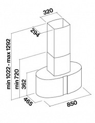Островная вытяжка Falmec Mirabilia Isola Margherita 85 в Москве , фото 3