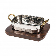  14,5*9,5 см прямоуг. нерж. Hammered фото