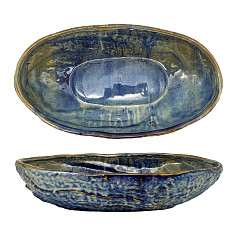 Блюдо овальное P.L. Proff Cuisine 35*20,5 см h6 см 2 л Aqua Blue Style Buffet (81222083) в Москве , фото 1