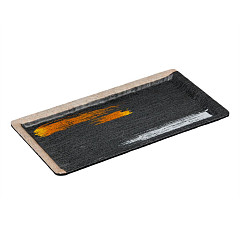 Блюдо прямоугольное P.L. Proff Cuisine 28*14,4*1,9 см пластик меламин Dark Texture Паназия (81221779) в Москве , фото