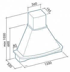 Пристенная вытяжка Falmec Mimosa Spat 120 (600) S в Москве , фото 2