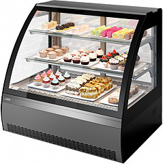 Витрина кондитерская Chilz Vete 90 M серый матовый/шлифованная нержавейка в Москве , фото 1