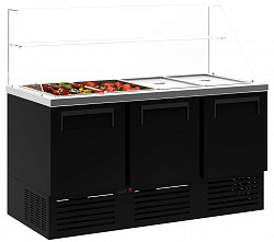 Стол для салатов Полюс T70 M3salGN-2 9006-2 корпус серый, с бортом в Москве , фото 3