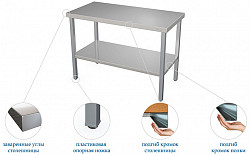 Стол производственный Atesy СР-Л-1- 950.700-02 (СП-3/950/700-Л) в Москве , фото 2