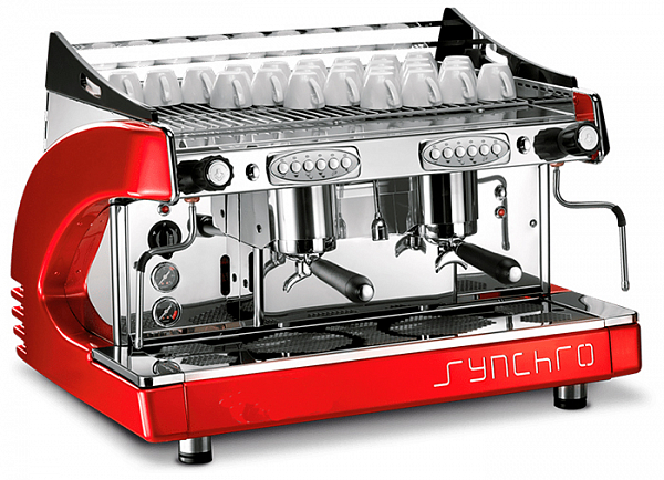 Рожковая кофемашина Royal Synchro 2gr 8l automatic красная фото