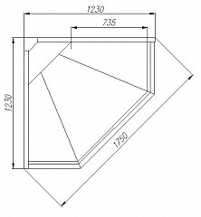 Холодильная витрина Полюс ВХСу-1 Carboma G110 внешний 90 динамика (G110 VM-5) в Москве , фото 2