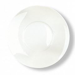Тарелка с широкими полями P.L. Proff Cuisine 25,5 см белая фарфор фото