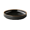 Тарелка мелкая с вертикальным бортом Style Point Japan 12 см, цвет черный (QU18009) фото