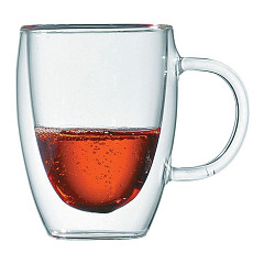 Кружка прозрачная P.L. Proff Cuisine 350 мл двойные стенки термостекло (92000039) в Москве , фото 1