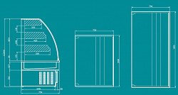 Витрина кондитерская Unis Georgia III Static double glass Gold в Москве , фото 4