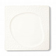 Тарелка  30,5*30,5 см квадратная смещенное дно белая фарфор