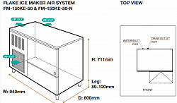 Льдогенератор Hoshizaki FM-150KE-50-N в Москве , фото 3