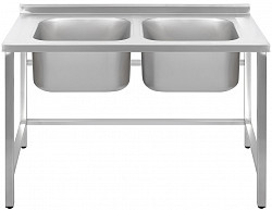 Ванна моечная Luxstahl ВМ2 12/7/8.5 (сталь 430-0,8) без фартука в Москве , фото 1