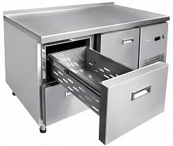 Холодильный стол Abat СХС-70-02 неохлаждаемая столешница с бортом (дверь, дверь, дверь)  (24120011110) в Москве , фото 4