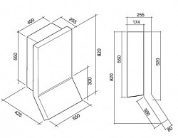 Пристенная вытяжка Falmec Rialto H82 Brilliant 55 в Москве , фото 3