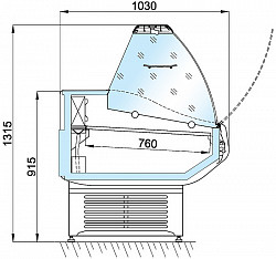 Холодильная витрина Ариада Ариэль ВС 3-200 в Москве , фото 3