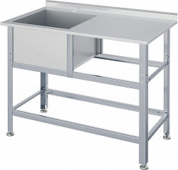 Ванна моечная Atesy ВСМС-Б-1Л.430-1010.580-1-02 (ВМС-1/430 с бортом) в Москве , фото 1