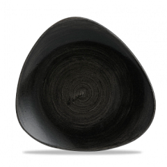 Тарелка мелкая треугольная без борта Churchill Stonecast Patina Antique Iron Black PAIBTR101 в Москве , фото 1