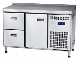 Холодильный стол Abat СХС-60-01-СО охлаждаемая столешница с бортом (ящики 1/2, дверь) в Москве , фото