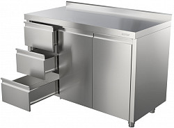 Стол-тумба Atesy СТ-С-1-1200.600-02-Р-3Л (СТ-3/1200/600 с ящиками) в Москве , фото 2