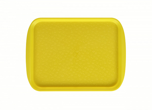 Поднос столовый из полистирола Luxstahl 330х260 мм желтый фото