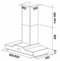 Пристенная вытяжка Falmec West 60 Avorio (600) в Москве , фото 3
