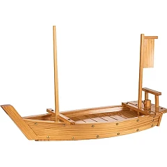 Блюдо для суши Prohotel Корабль сосна,сталь ,H=48,5,L=75,B=26,5см бежев. (D01-001-75/30-75) в Москве , фото