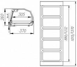 Тепловая витрина Полюс A37 SH 1,5-1 (ВТ-1,5 Сarboma) в Москве , фото 2