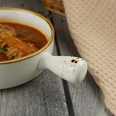 Блюдо круглое с ручкой P.L. Proff Cuisine d 15 см h5 см 500 мл Elegance Sun в Москве , фото 3