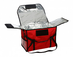 Термосумка для обедов Luxstahl 500х250х350 мм фольгированная (Красный) в Москве , фото 1