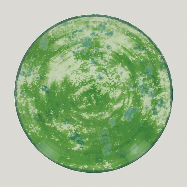 Тарелка круглая плоская RAK Porcelain Peppery 21 см, зеленый цвет фото