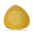Тарелка мелкая треугольная  Stonecast Mustard Seed Yellow SMSSTR71 19,2см, без борта