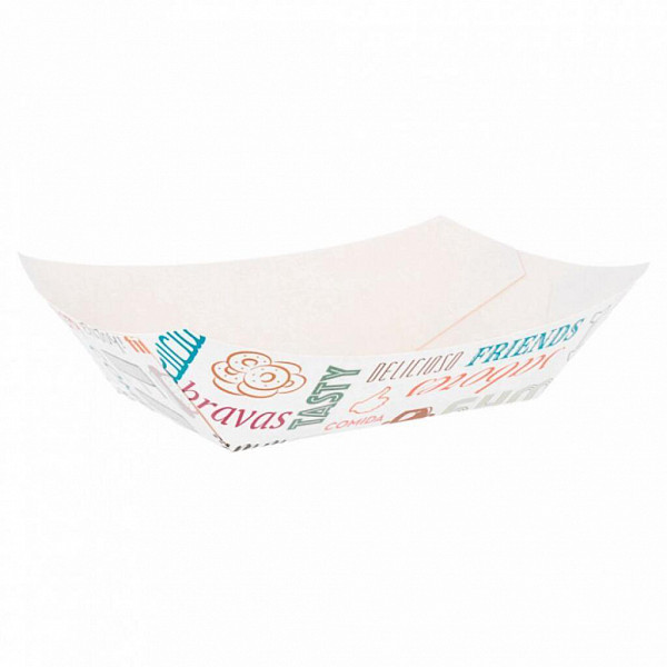 Контейнер картонный для фри, снеков Garcia de Pou Parole 480 г, горизонтальный 10*6*5 см, 200 шт/уп, картон фото